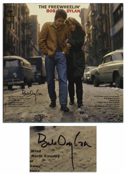 Bob Dylan Signed Album ''The Freewheelin' Bob Dylan'' -- With Roger Epperson COA